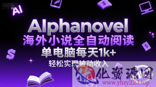AIphanovel海外小说全自动阅读，单电脑每天1k+，轻松实现被动收入【揭秘】