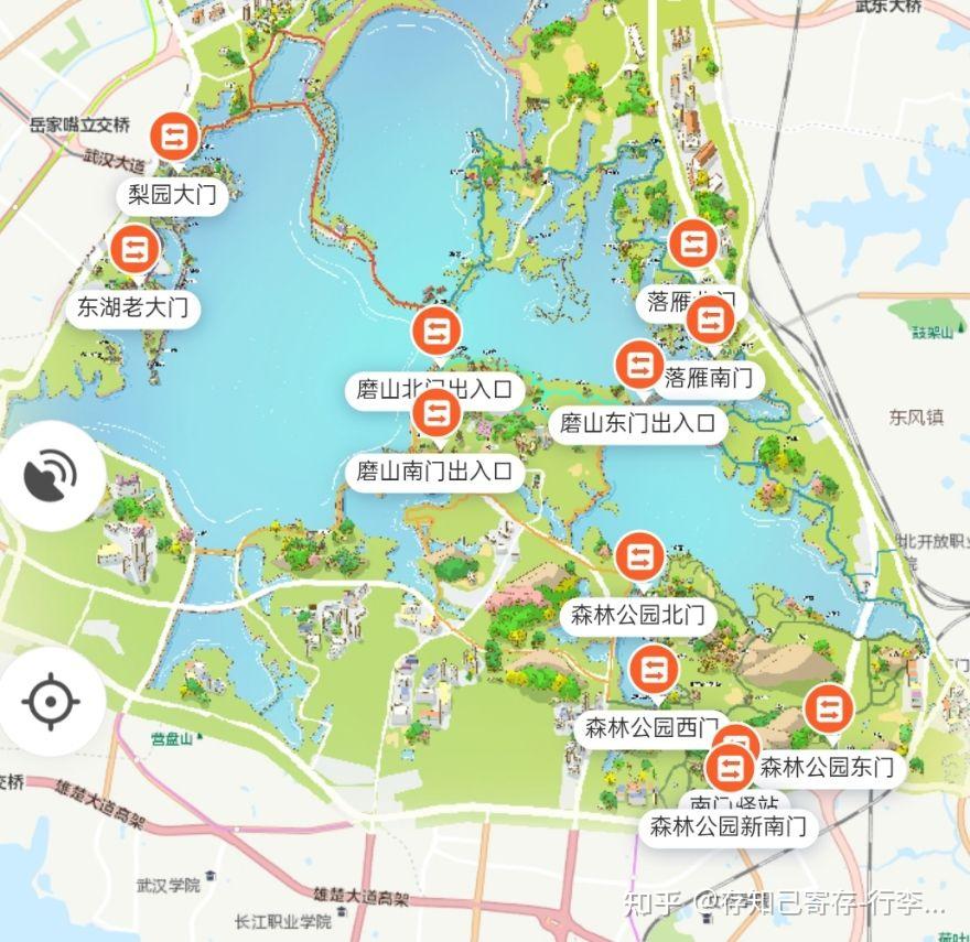 武汉东湖风景区导游图图片