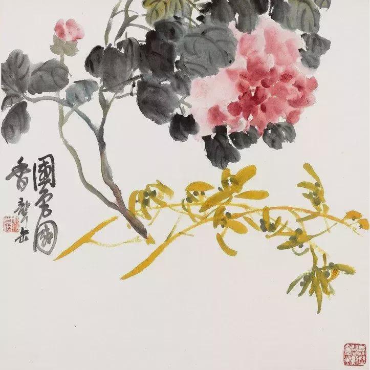 昌碩 花卉圖 吳昌碩雙色梅花| Wu Changshuo, Plum Blossoms | Fine Chinese