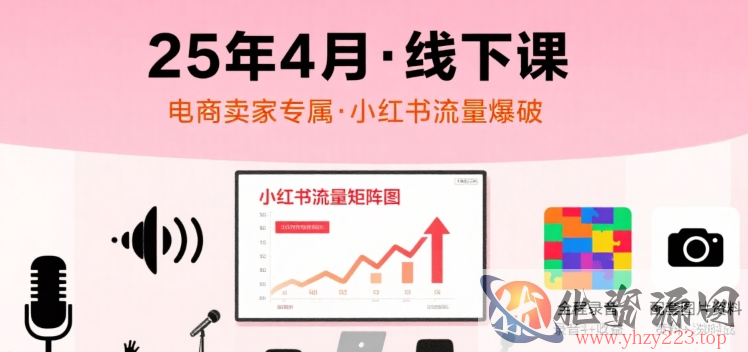 小红书25年4月线下课程，电商卖家小红书流量课，录音+图片
