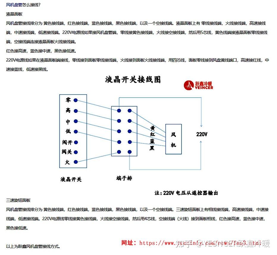 风机盘管机组接线图图片