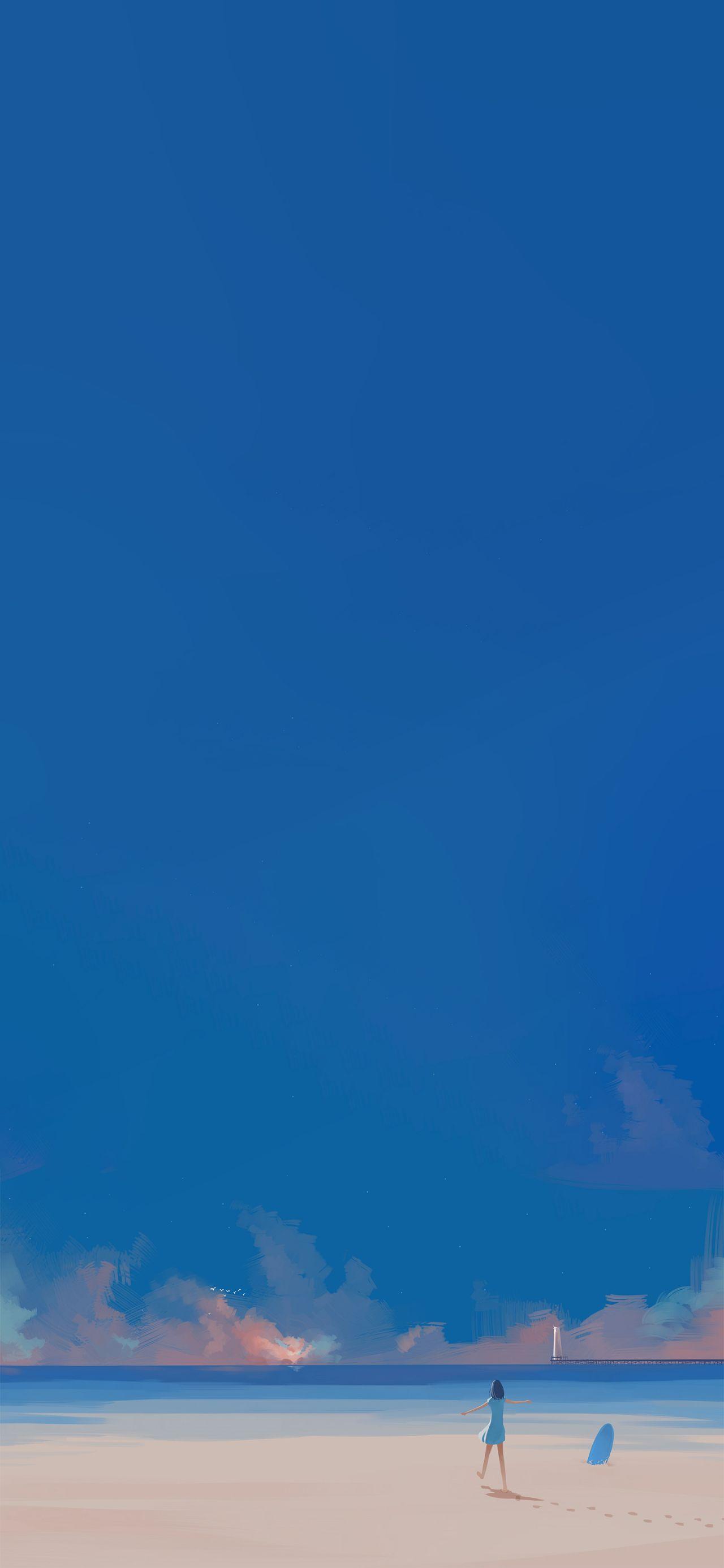 请问大家有没有类似这样的半屏壁纸