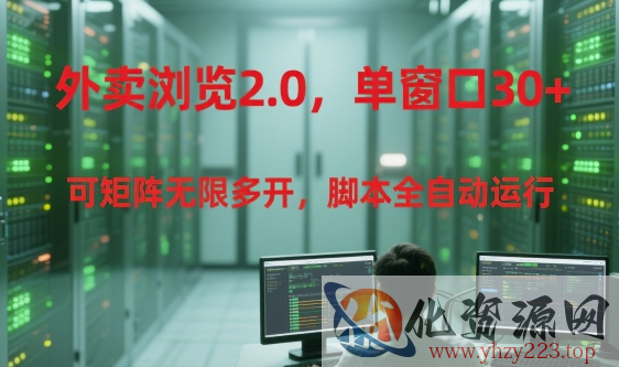 外卖浏览2.0，单窗口30+可矩阵无限多开，脚本全自动运行【揭秘】