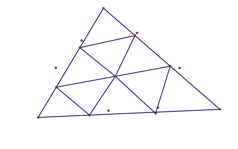 一个等边三角形如何划分成9个小三角形