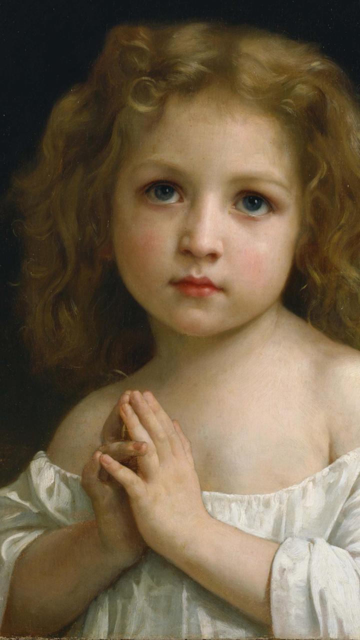 威廉·布格罗祈祷的小女孩