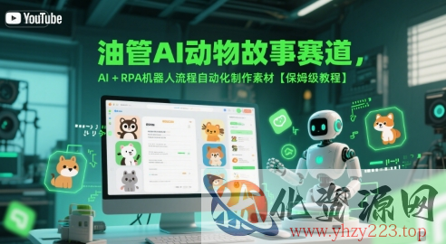 油管AI动物故事赛道，AI+RPA机器人流程自动化制作素材【保姆级教程】