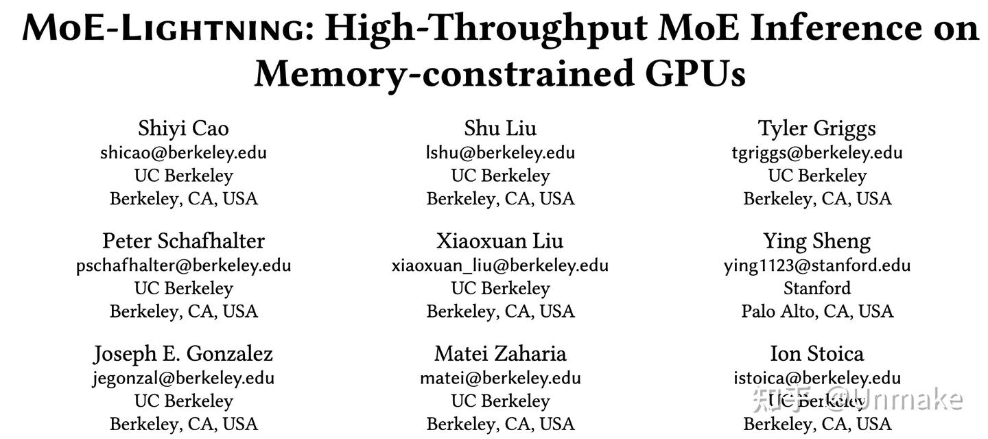 MoE-Lightning: High-Throughput MoE Inference on Memory-constrained GPUs ...