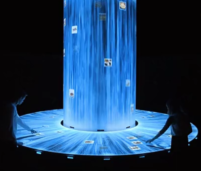 数字瀑布交互式显示系统