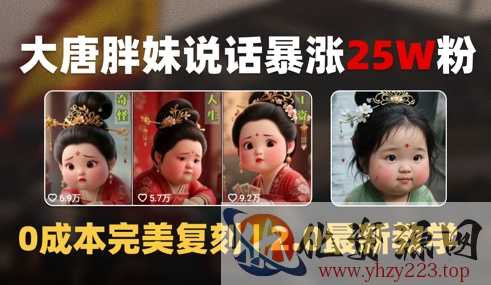 AI大唐胖贵妃说话2.0，40条视频暴涨40w粉，附独家变现攻略