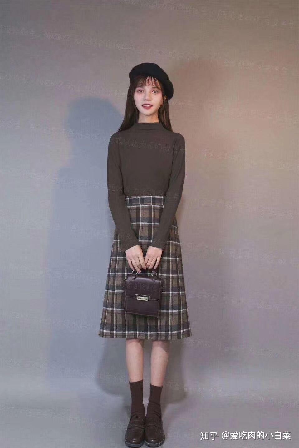格子裙要如何搭配衣服? - 知乎