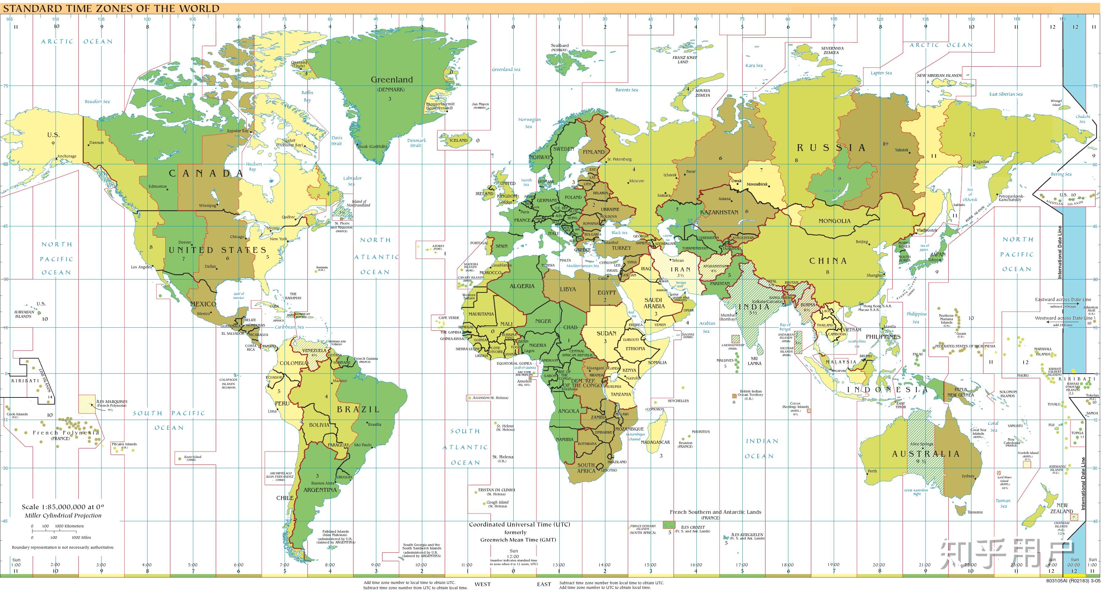 全球时区图及日界线图片