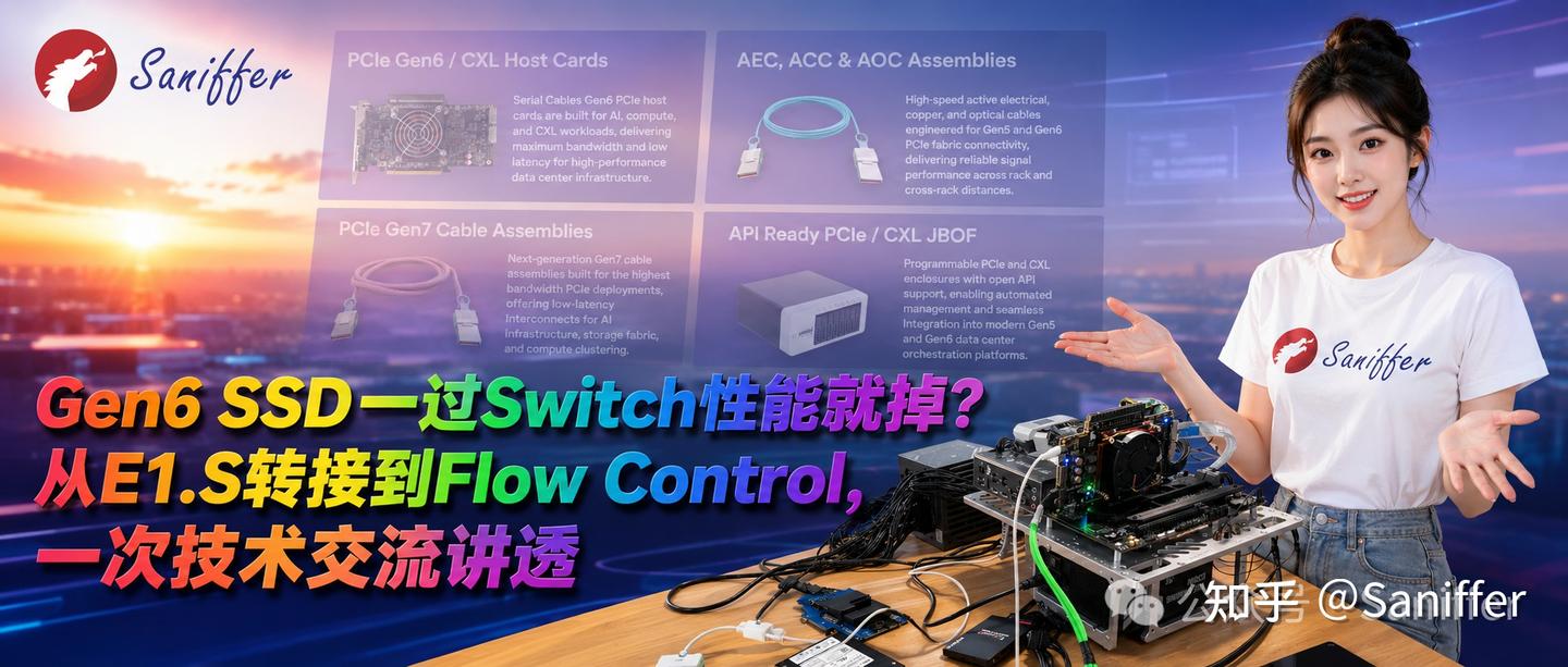 Gen6 SSD一过Switch性能就掉?从E1.S转接到Flow Control,一次技术交流讲透