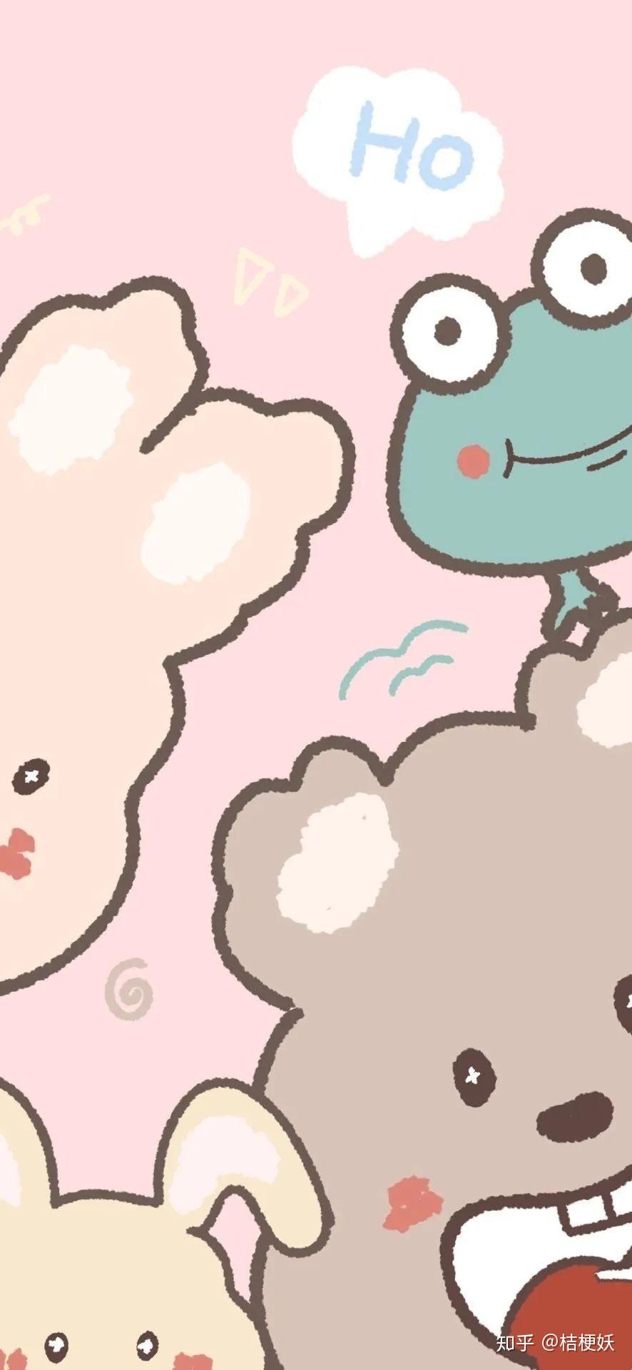 请问有没有这种可爱熊熊壁纸啊