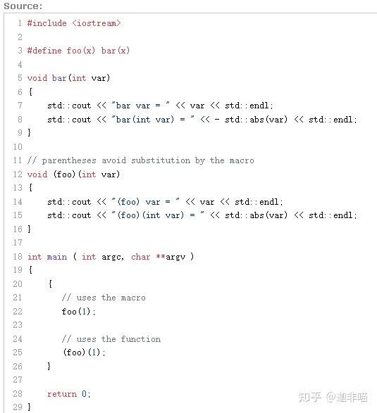 Modern C++ 括号阻止宏展开(parentheses avoid substitution by the macro)测试 - 知乎