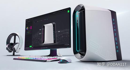 出外星人台式电脑外星人 Alienware Aurora R9和华硕显示器AUS2722 VG27A