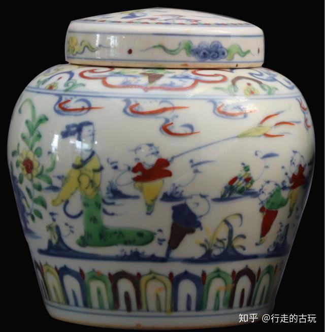 大明成化斗彩四妃十六子天字盖罐一对- 知乎