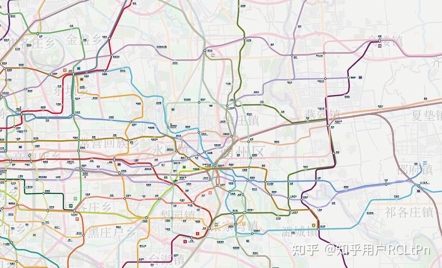 北京轨道交通-重新规划-实际比例线路图V3.0 - 知乎