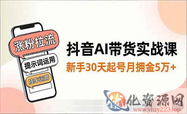 抖音AI带货实战课_wwz