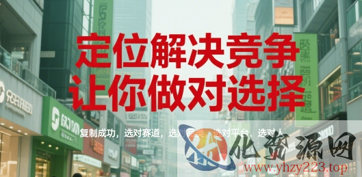 定位解决竞争，让你做对选择，复制成功，选对赛道，选对品类，选对平台，选对人