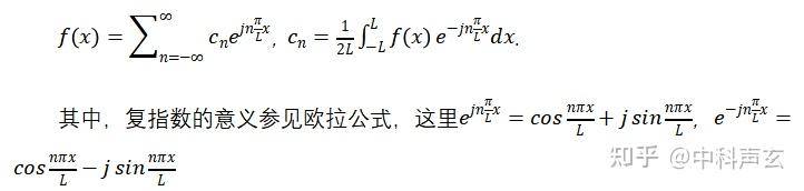 , .
其中，复指数的意义参见欧拉公式，这里，