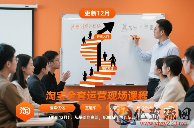 淘宝全套运营现场课程（更新12月），从基础到高阶，拆解淘宝核心玩法
