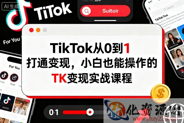 TikTok从0到1打通变现，小白也能操作的TK变现实战课程