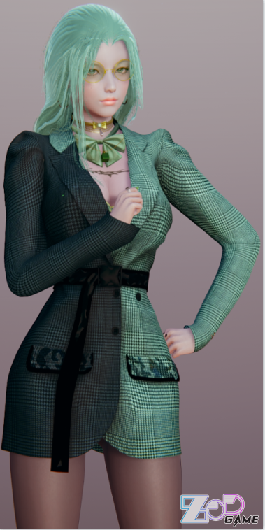 一套绿色制服