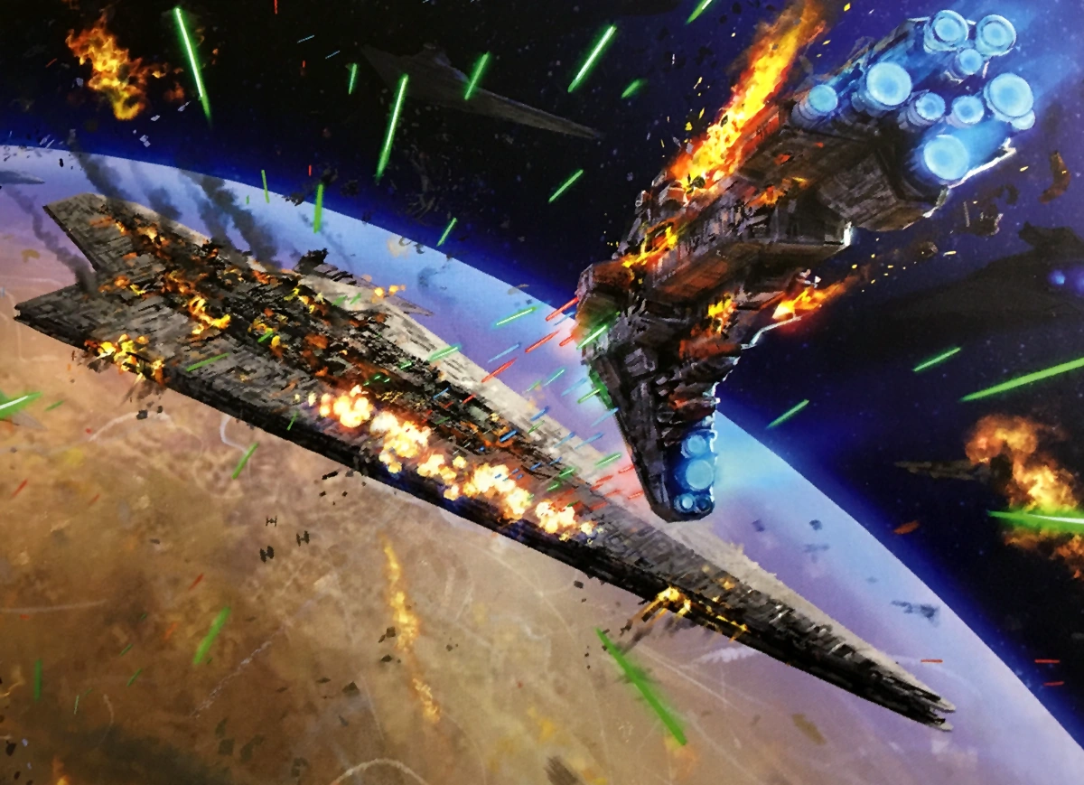 为什么星球大战里的帝国歼星舰级别大型飞船无法像星际争霸里的大型