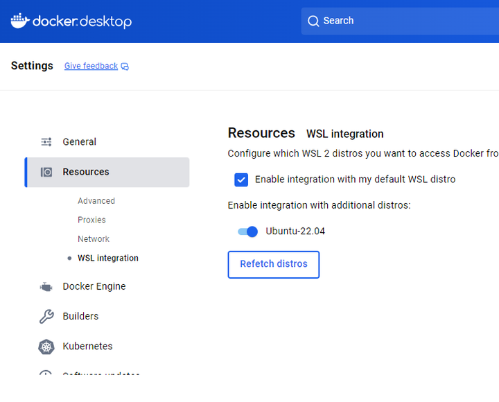  docker desktop resouces wsl2 you don t have any wsl 2 distros