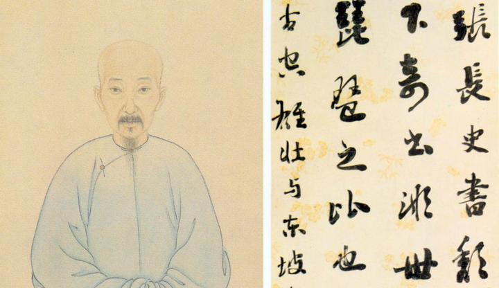 安】中国近時代画家「張大千書」絹本「人物図長巻」巻き物