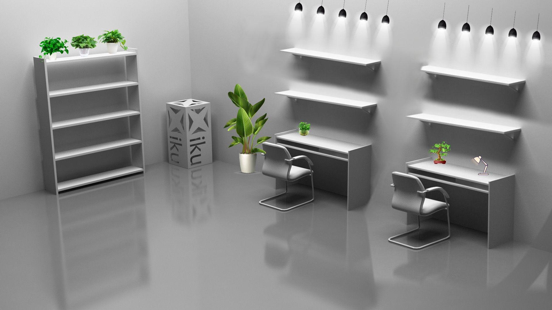 书架电脑桌面壁纸,就是能把图标放在书架上的,还有电脑桌上面能放我的