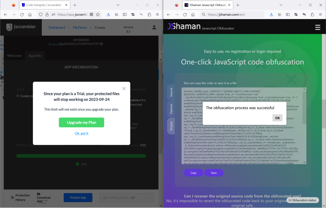 jshaman javascript obfuscator ,one click javascript... Two top-level JavaScript obfuscation tools: JScrambler and JShaman - 知乎