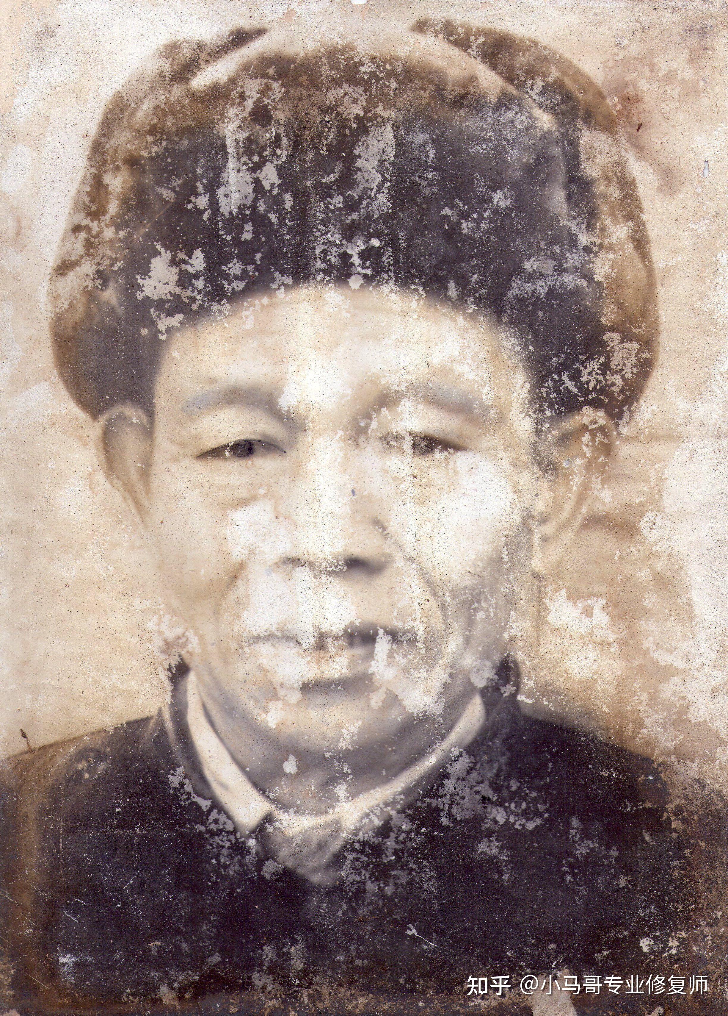 破损老照片修复，修复前和修复后对比 - 知乎