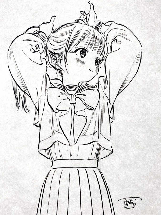 适合手绘初学者的临摹动漫图?线条清晰,最好是全身的? - 知乎