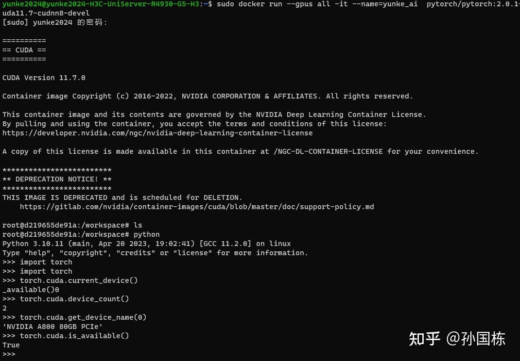Nvidia gpu ubuntu22 04 cuda11 7 cudnn8 5 pytorch2 0 1 docker 