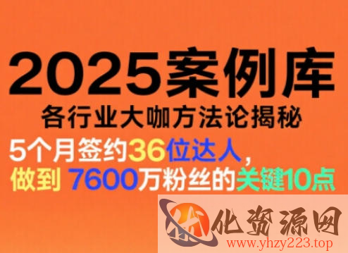 2025案例库，收录各行业大咖的方法论，各行业大咖方法论揭秘