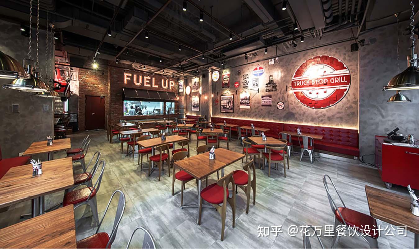 公路餐厅餐饮空间设计案例 |时尚快餐厅设计 - 知乎