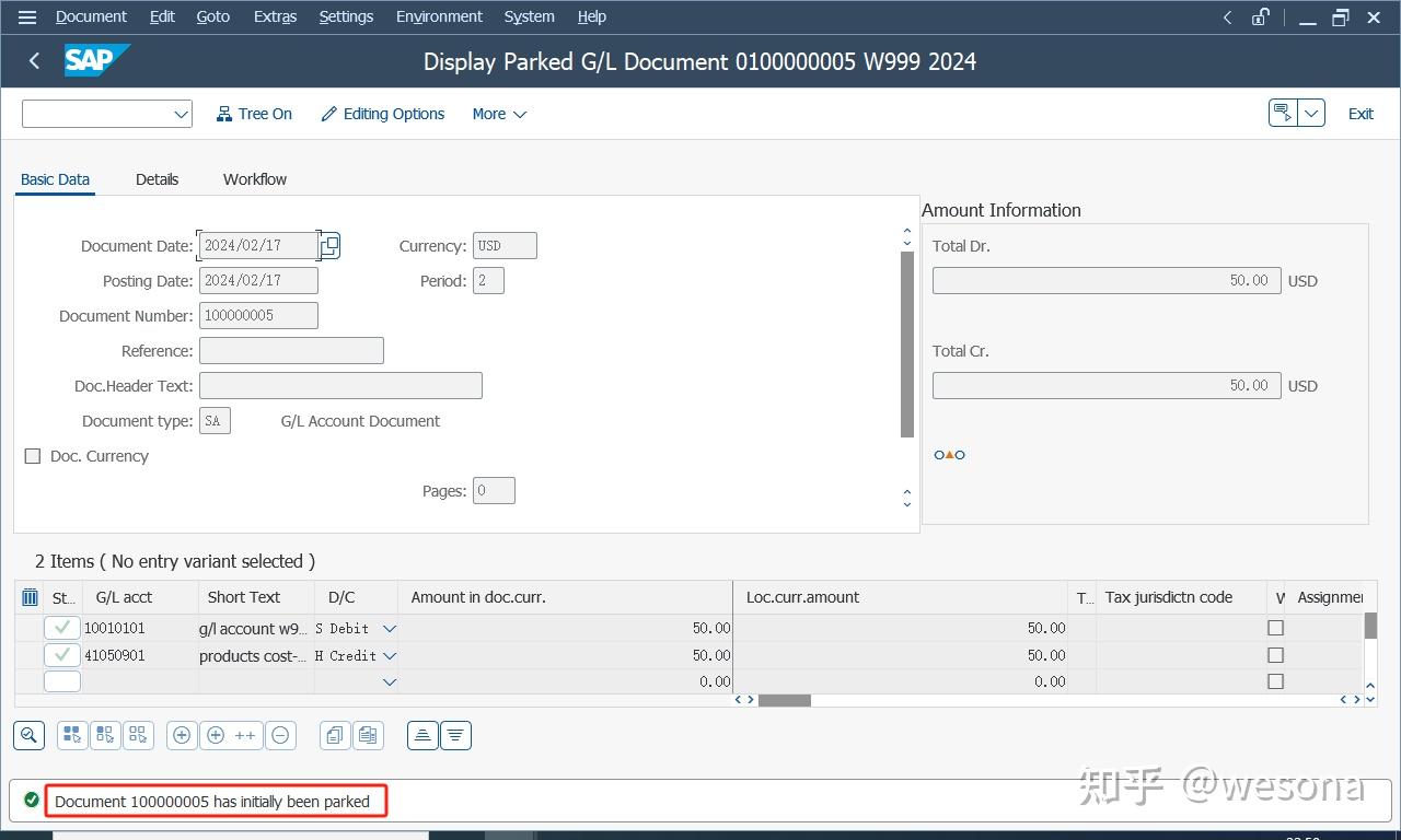 Parked Document&Document Reversal in SAP - 知乎