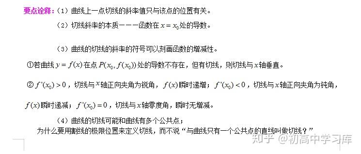 高中数学：导数的几何意义，建议收藏~ - 知乎