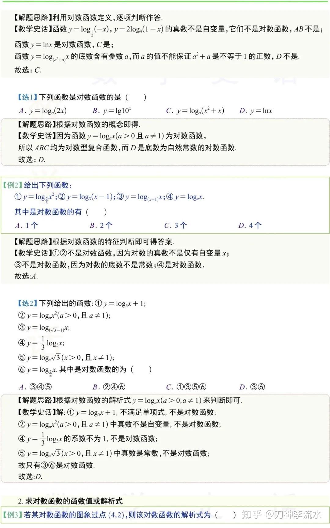 高中数学:对数函数专题精讲精练 - 知乎