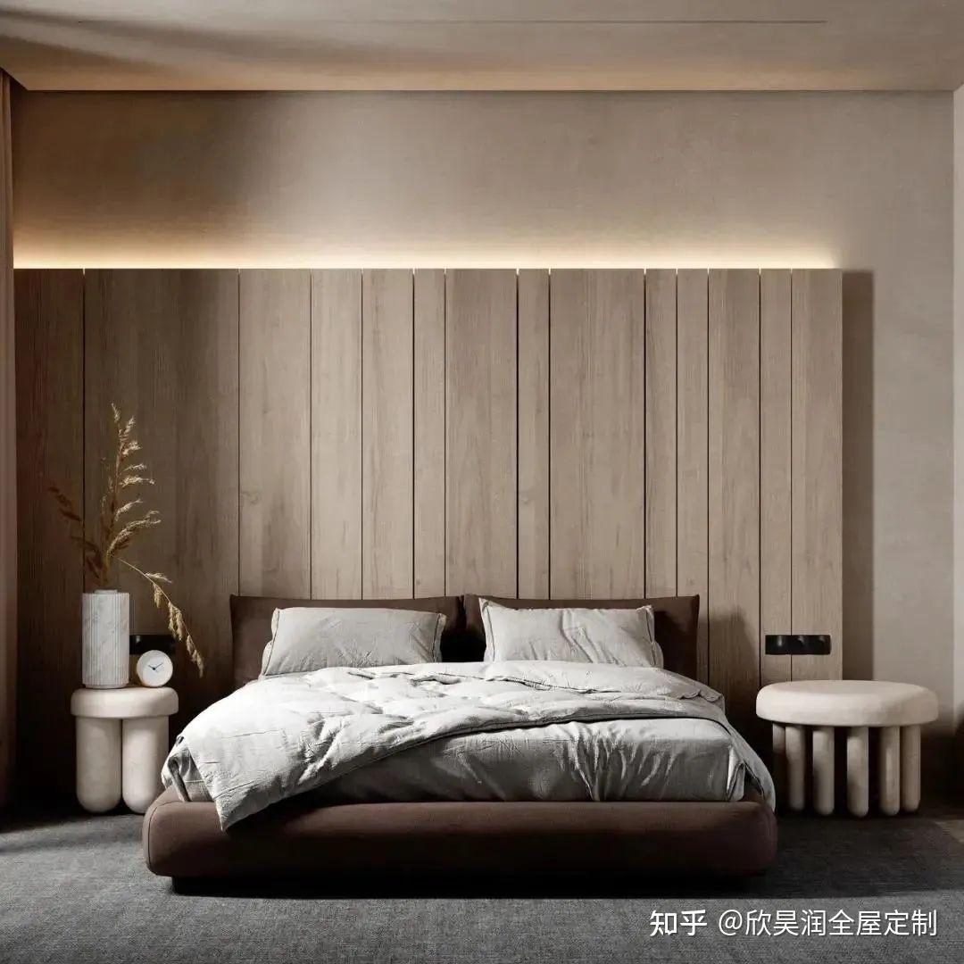 卧室背景墙这样装,比大白墙美10倍! - 知乎