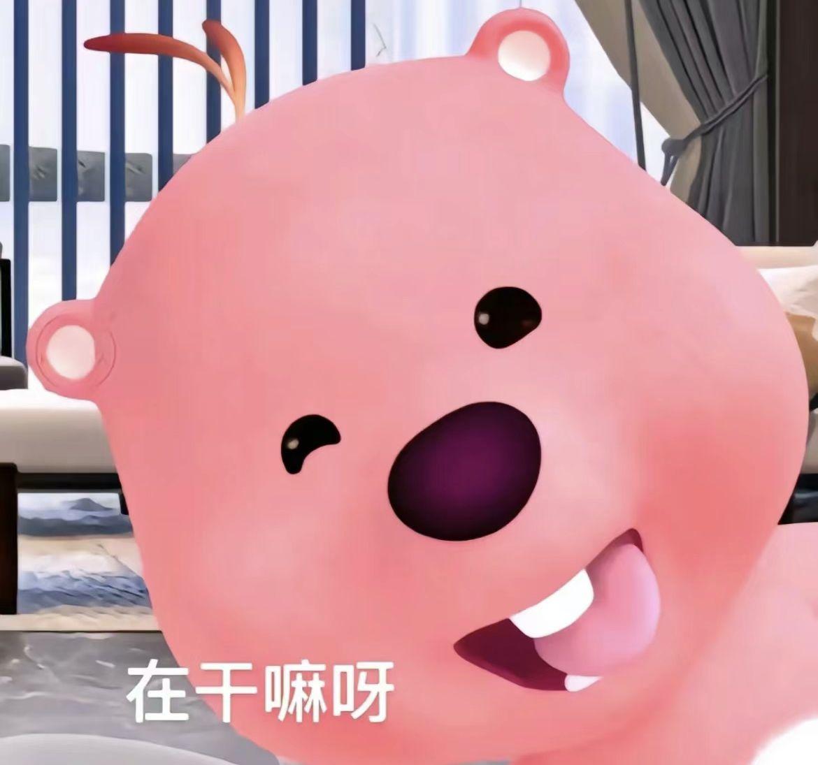 这个粉色的熊叫什么啊,还有没有其他类型的表情包?