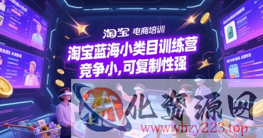 淘宝蓝海小类目训练营， 竞争小，可复制性强
