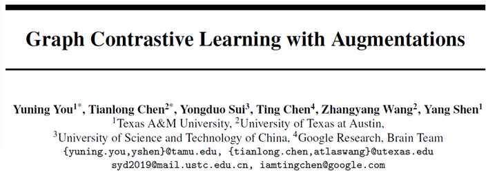 论文分享:Graph Contrastive Learning with Augmentations - 知乎