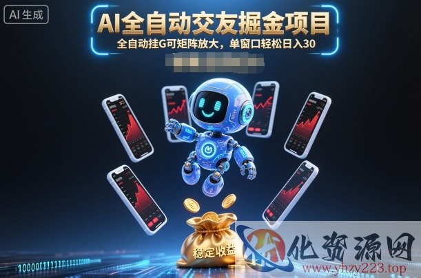 AI全自动交友掘金项目，全自动挂G可矩阵放大，单窗口轻松日入30+【揭秘】