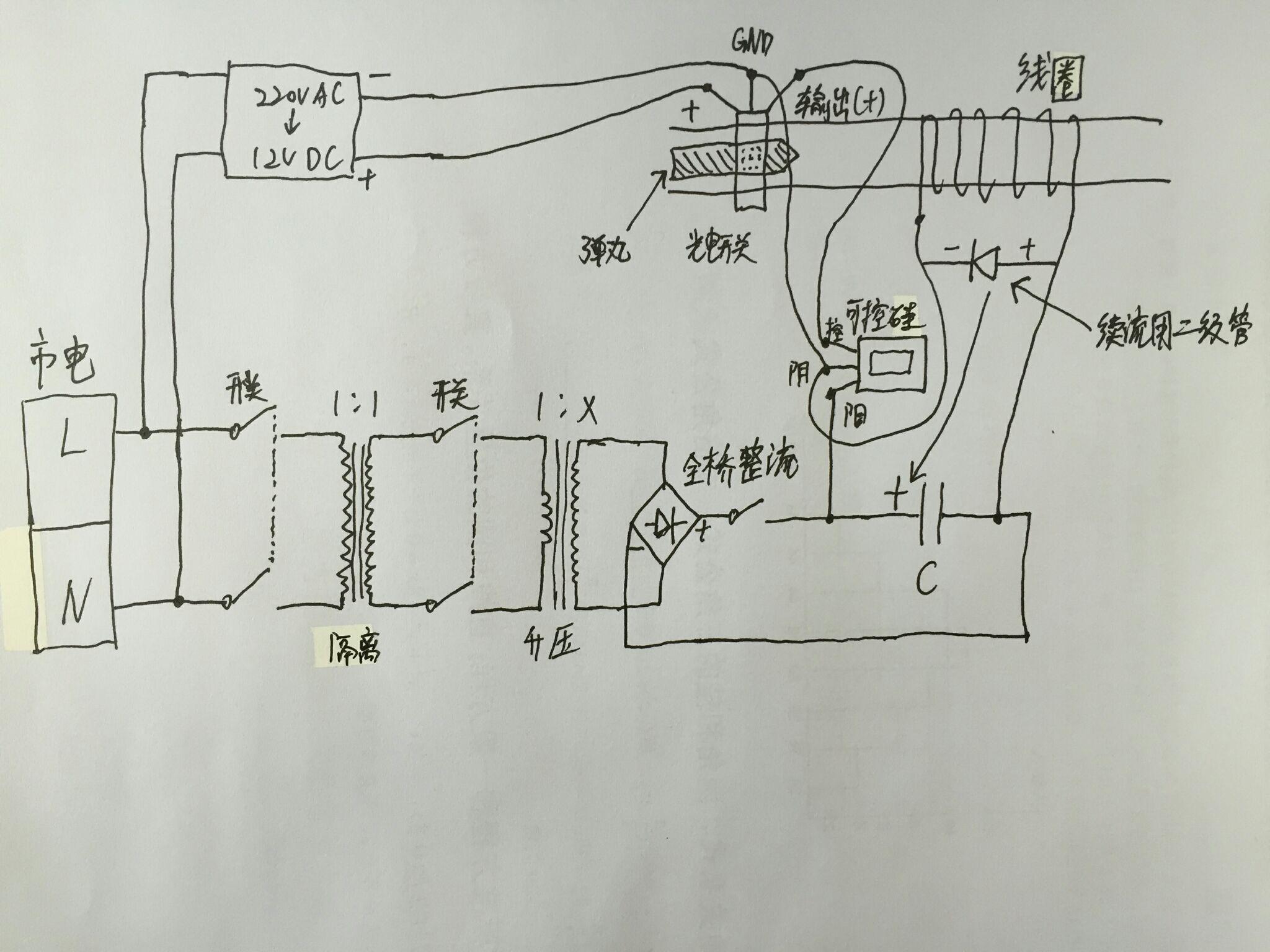 求接220v交流电电磁炮电路图及制作方法? - 知乎