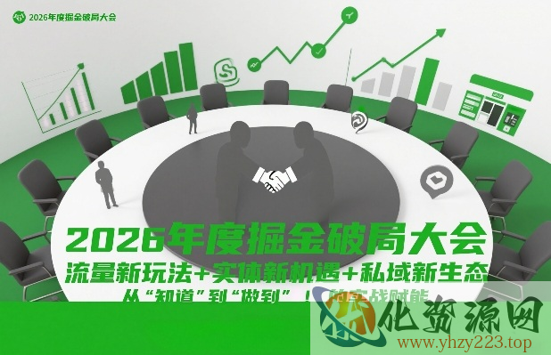 2026年度掘金破局大会，流量新玩法+实体新机遇+私域新生态，从“知道”到“做到”的实战赋能